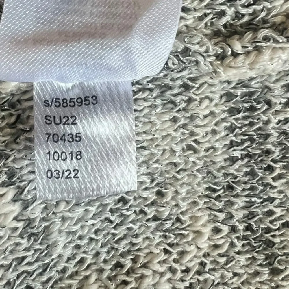 NWT LOFT Shimmer Stretch Open Cardigan, Small, Gray, Style 585953, Holiday - Picture 8 of 9